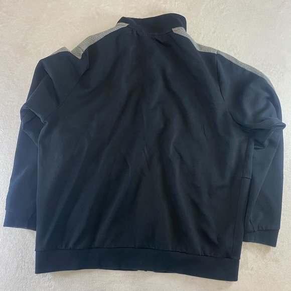 Puma Jacket Mens 2XL Gray Logo Black Full Zip Up Sweater Track Sweatshirt XXL - Picture 5 of 8